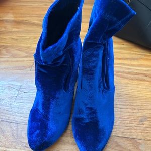 Blue booties super cute for the holidays